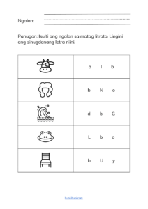 Letrang Bb Sinugbuanong Binisaya Worksheets - Huni-huni