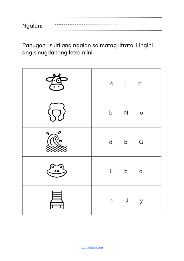 Letrang Bb Sinugbuanong Binisaya Worksheets - Huni-huni