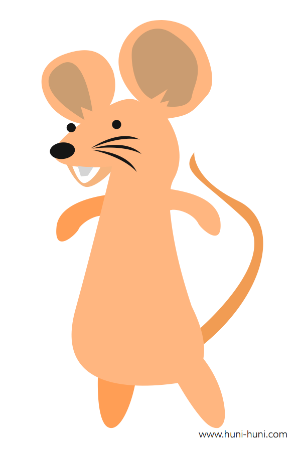 Ilaga (Rat) colored flashcard clipart