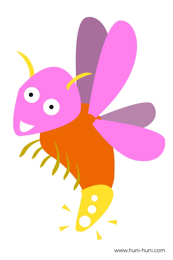 Aninipot (Firefly) colored flashcard clipart