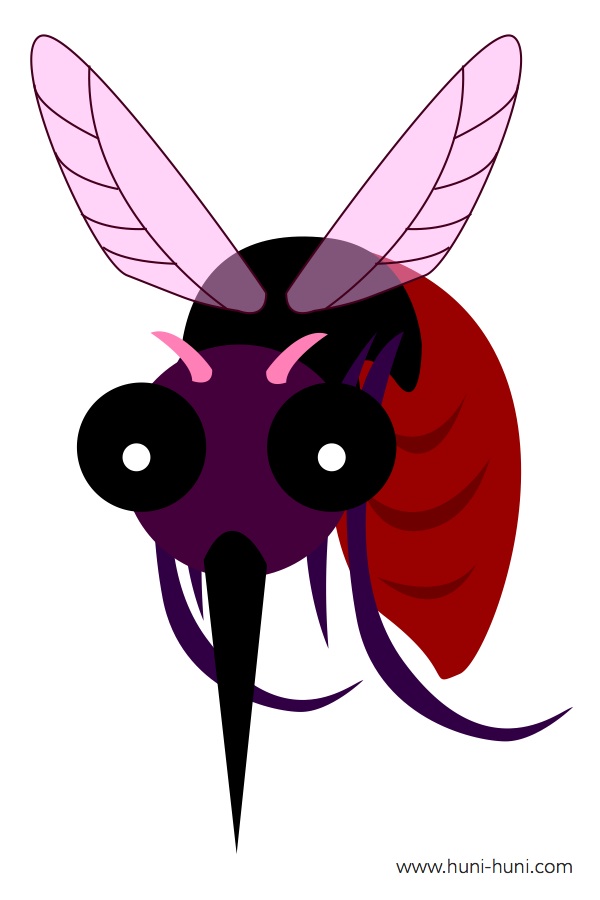 Lamok (Mosquito) colored flashcard clipart