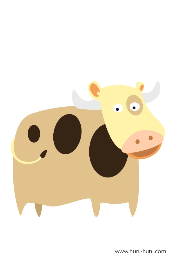 baka cow colored flashcard 2