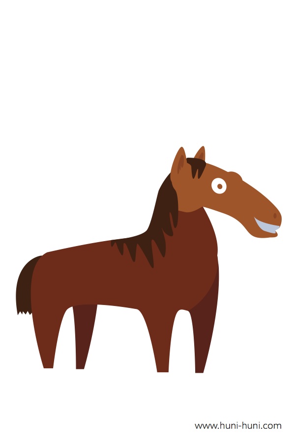 kabayo horse colored flashcard 2