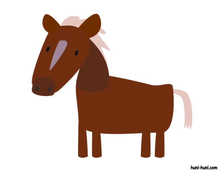 kabayo horse colored flashcard