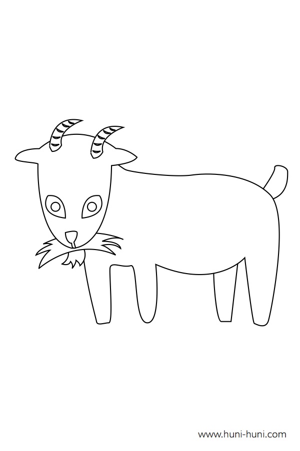kanding goat colored flashcard 2