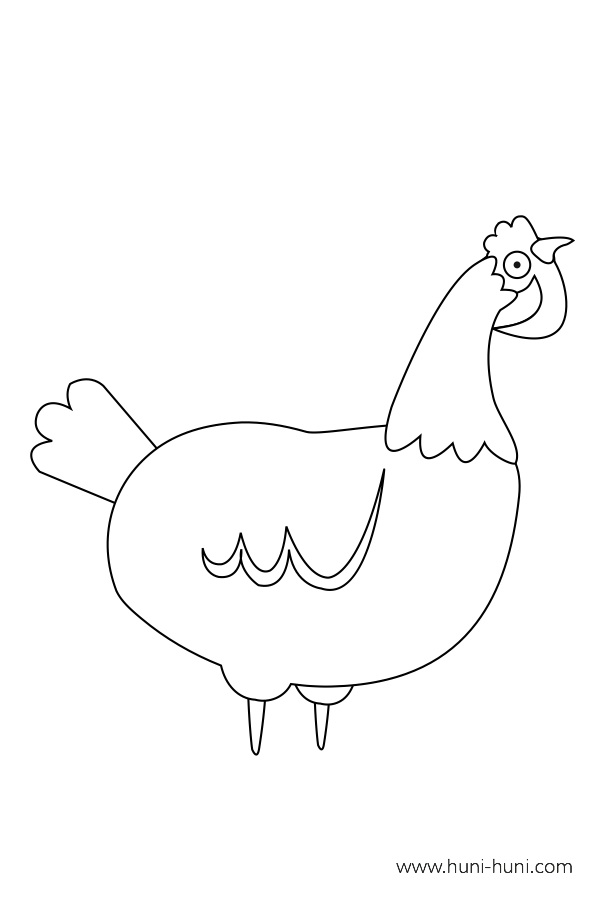 manok chicken coloring activity outline