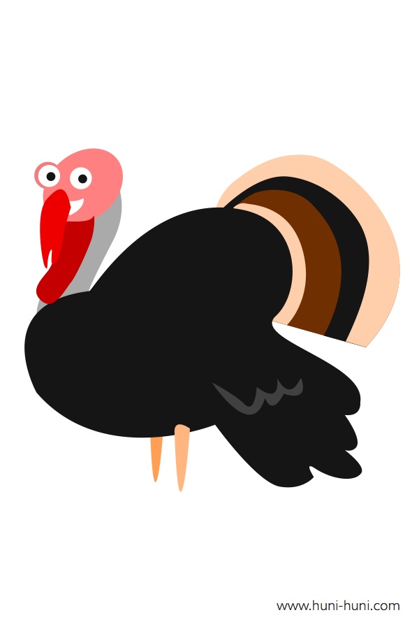 pabo turkey colored flashcard